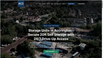 Screenshot of Accrington Container Storage website