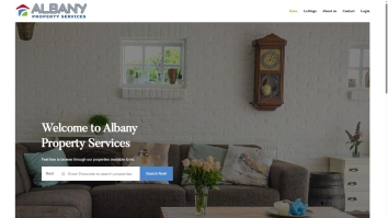 Screenshot of Albany Property Services website