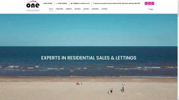 Screenshot of One Estate Agents website