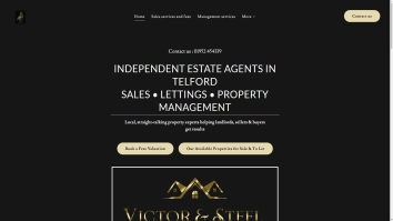 Screenshot of Victor and Steel Property website